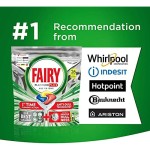 Fairy Platinum Plus Dishwasher Tablets Bulk, Lemon, 100 Tablets, Fairy's Best Tough Food Cleaning That Leaves Your Dishes Shiny Clean Like New